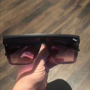 Quay Black and Pink Sunglasses